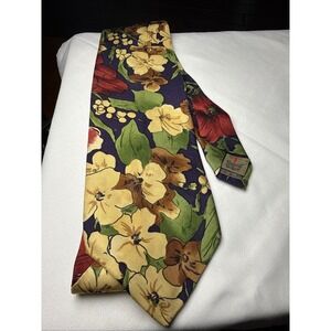 Robert Talbott Studio Mens Silk Floral Necktie Hand Sewn Fine